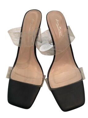 ANNE MICHELLE CLEAR HEELS SIZE 8.5